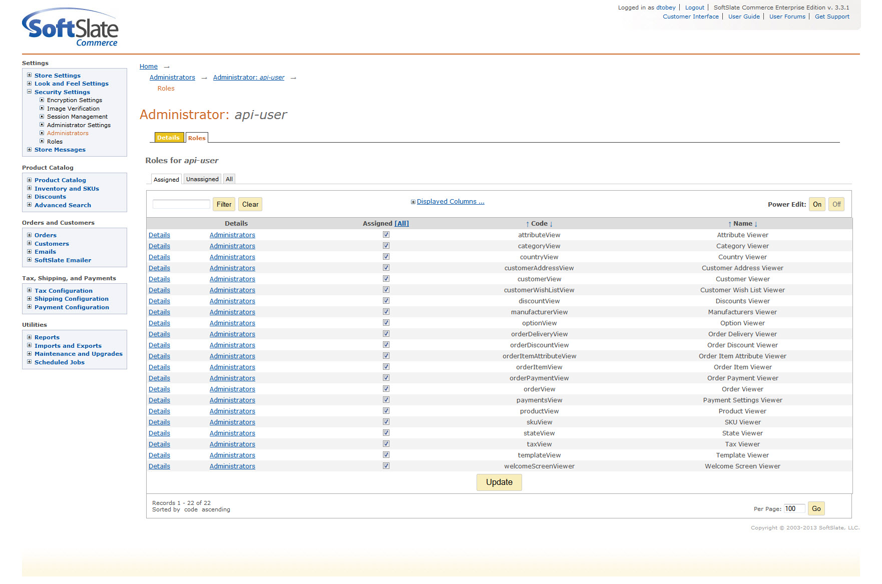 API User Roles